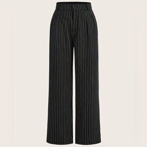 Striped High-Waisted Wide Leg Pants main image 1
